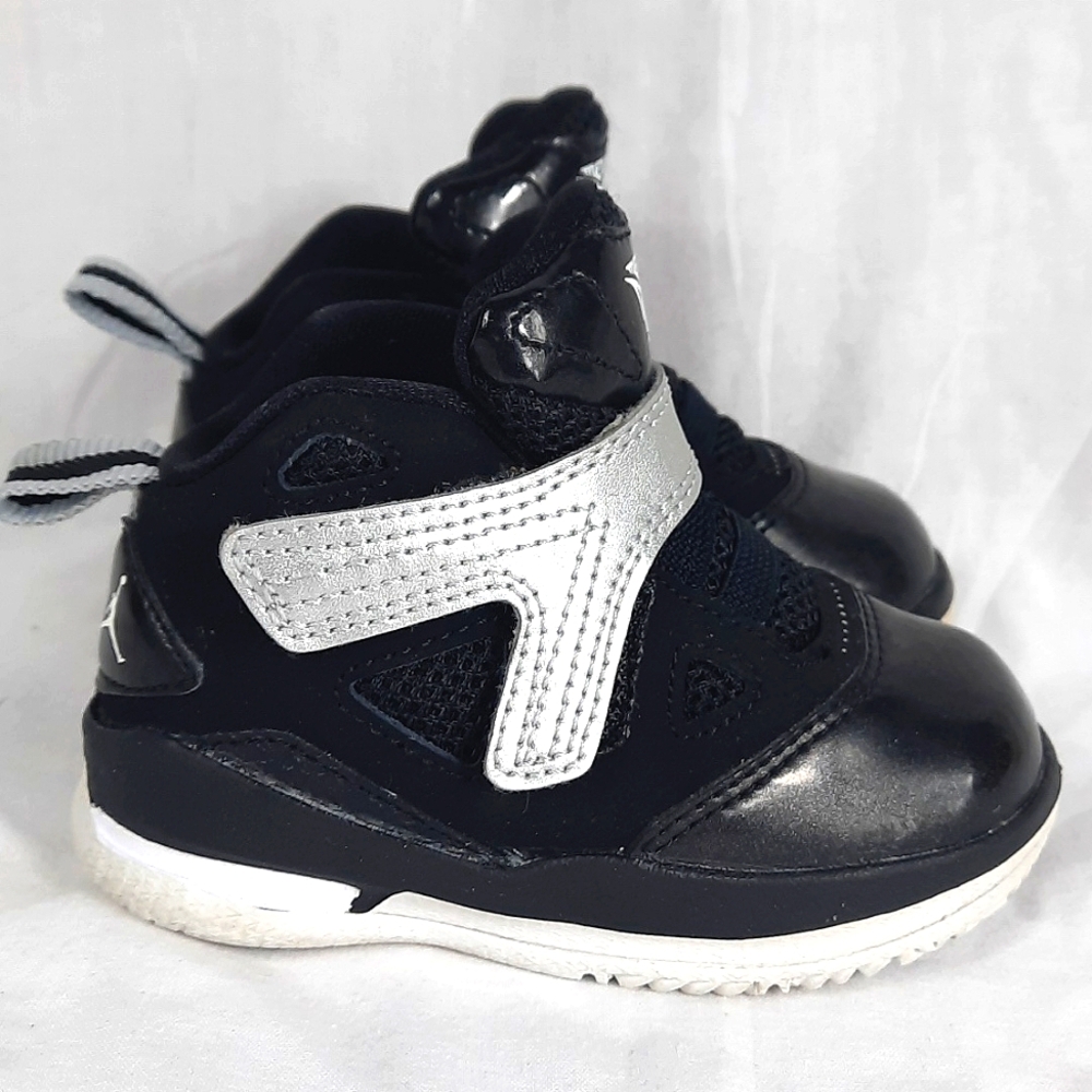 Jordan Kids Sneakers Black and Silver
